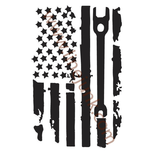 Lineman Flag Wrench Sticker