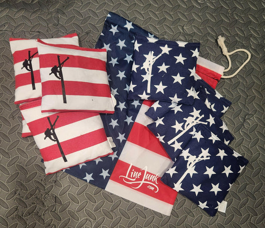 Lineman Themed Cornhole Bags