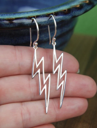 Dangle Bolt Hollow Earring