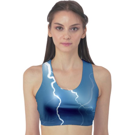 Sports Bra Linewife Lineman Lightning Blue