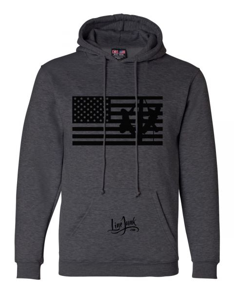 Lineman Flag Hoodie Black