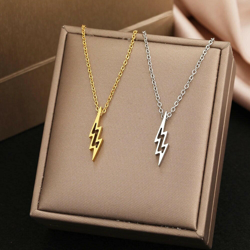 Hollow Bolt Necklace